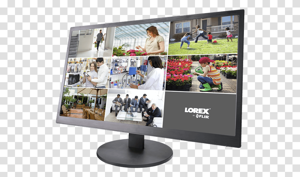 Led Backlit Lcd Security Monitor For Security Camera Monitor Lcd, Person, Screen, Electronics, LCD Screen Transparent Png