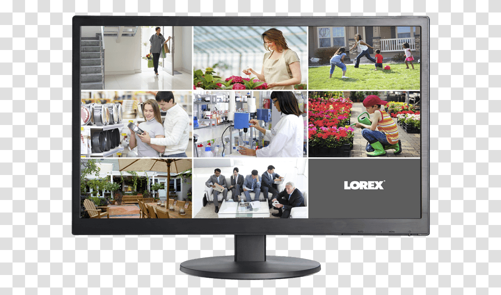 Led Backlit Lcd Security Monitor For Security Monitor Lorex, Person, Screen, Electronics, LCD Screen Transparent Png