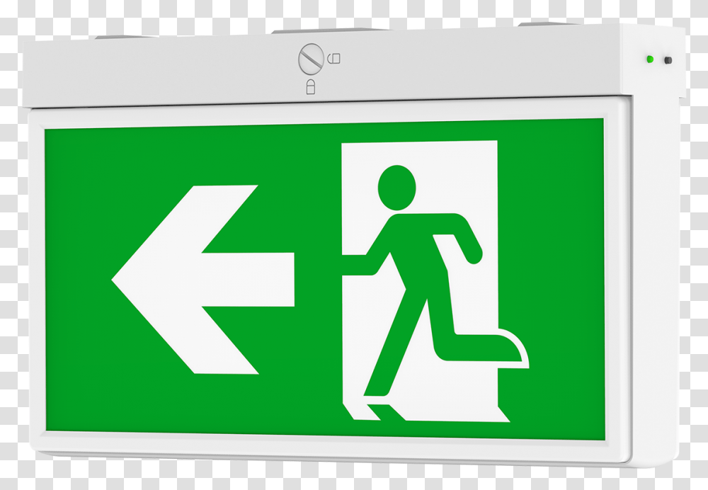 Led Exit Signs Epowertech Fire Exit Right Arrow, Symbol, Road Sign, First Aid, Person Transparent Png