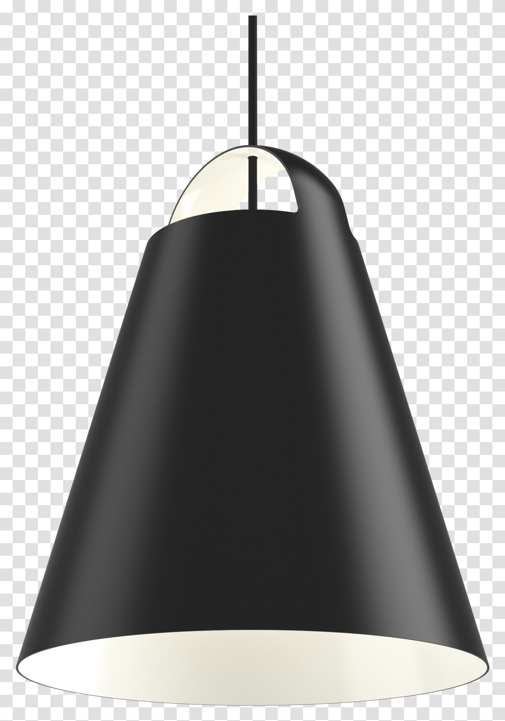 Led Fixtures Large Matte Black Cone Pendant Light, Lamp, Cowbell Transparent Png