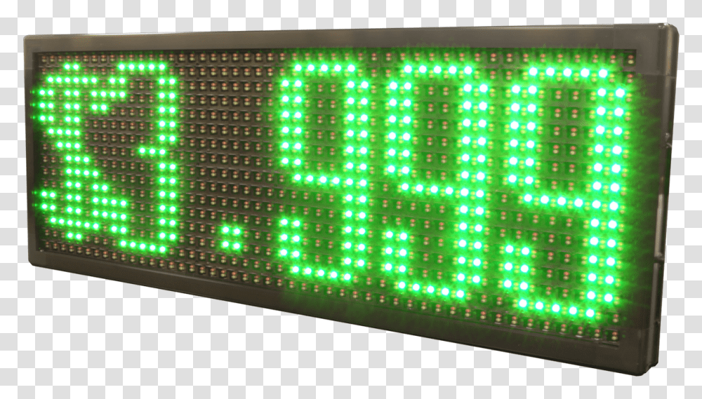 Led Gas Price Changer Usa Size 15 X 53 Diesel Fuel Led Display, Monitor, Screen, Electronics, Number Transparent Png