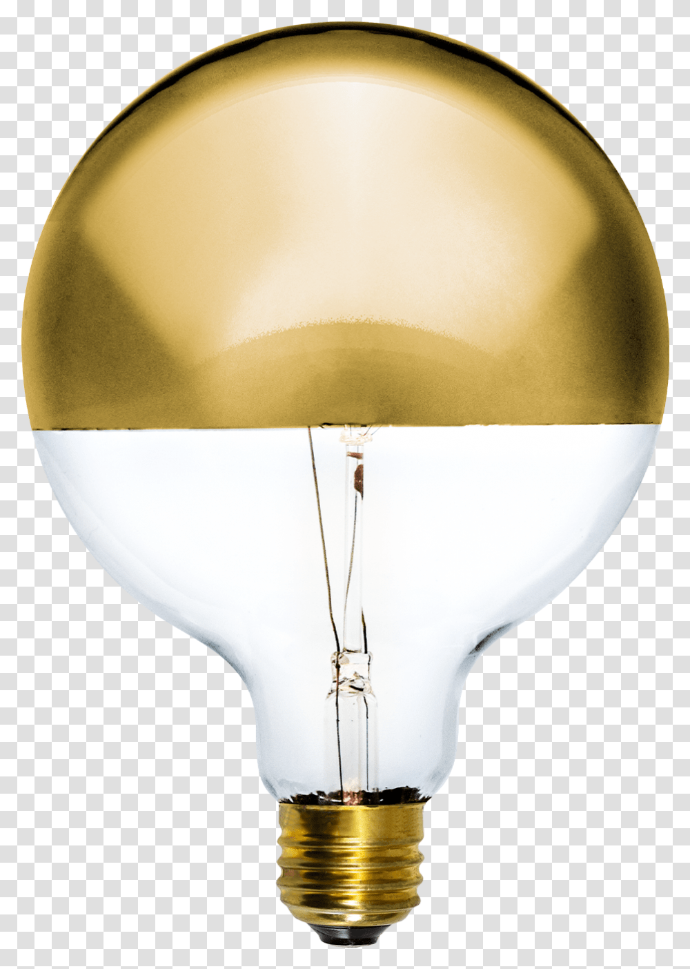 Led Gold Dipped Incandescent Light Bulb, Lamp, Lightbulb Transparent Png