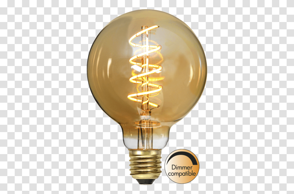 Led Lamp E27 G95 Decoled Spiral Amber Led Koristelamppu, Light, Lightbulb, Lighting Transparent Png