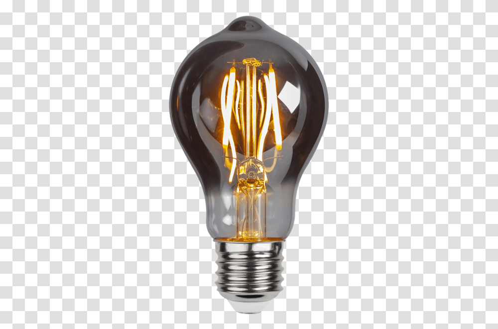 Led Lamp E27 Ta60 Plain Smoke Smoke Glass Led Bulb, Light, Lightbulb, Lighting Transparent Png