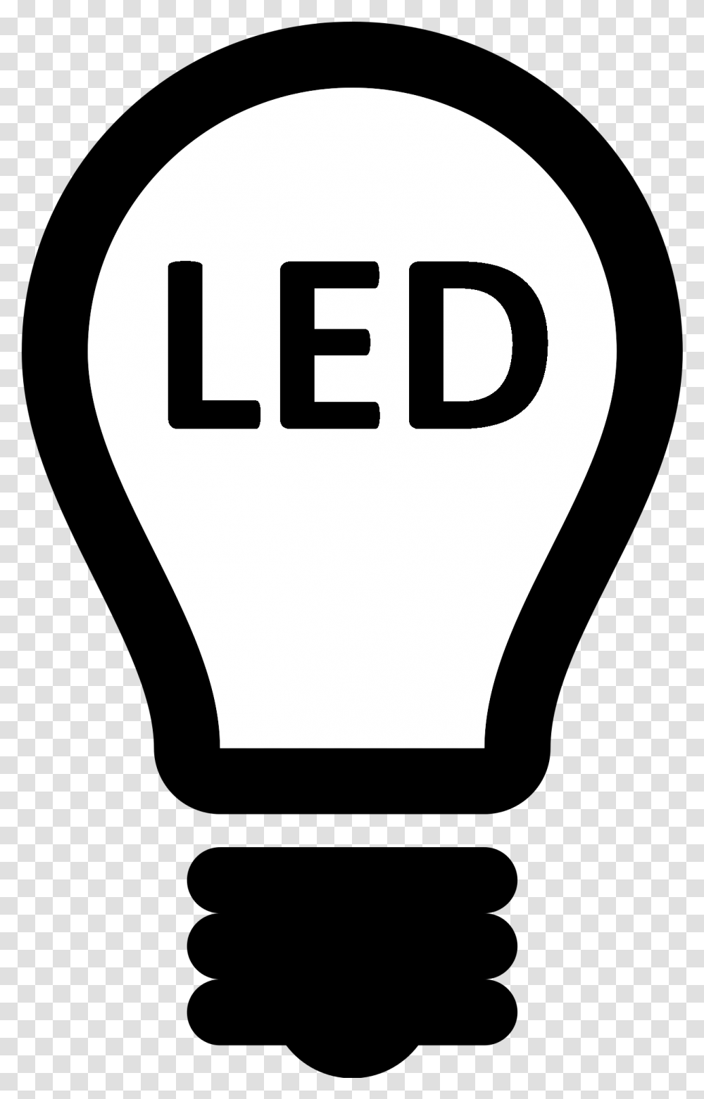 Led Light Bulb Led Bulb Logo, Lightbulb, Stencil, Hand Transparent Png