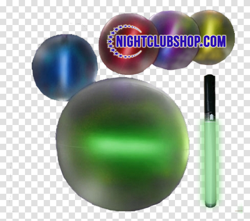 Led Light Up Illuminated Beachball Beachball, Cosmetics, Sphere, Tennis Ball, Sport Transparent Png