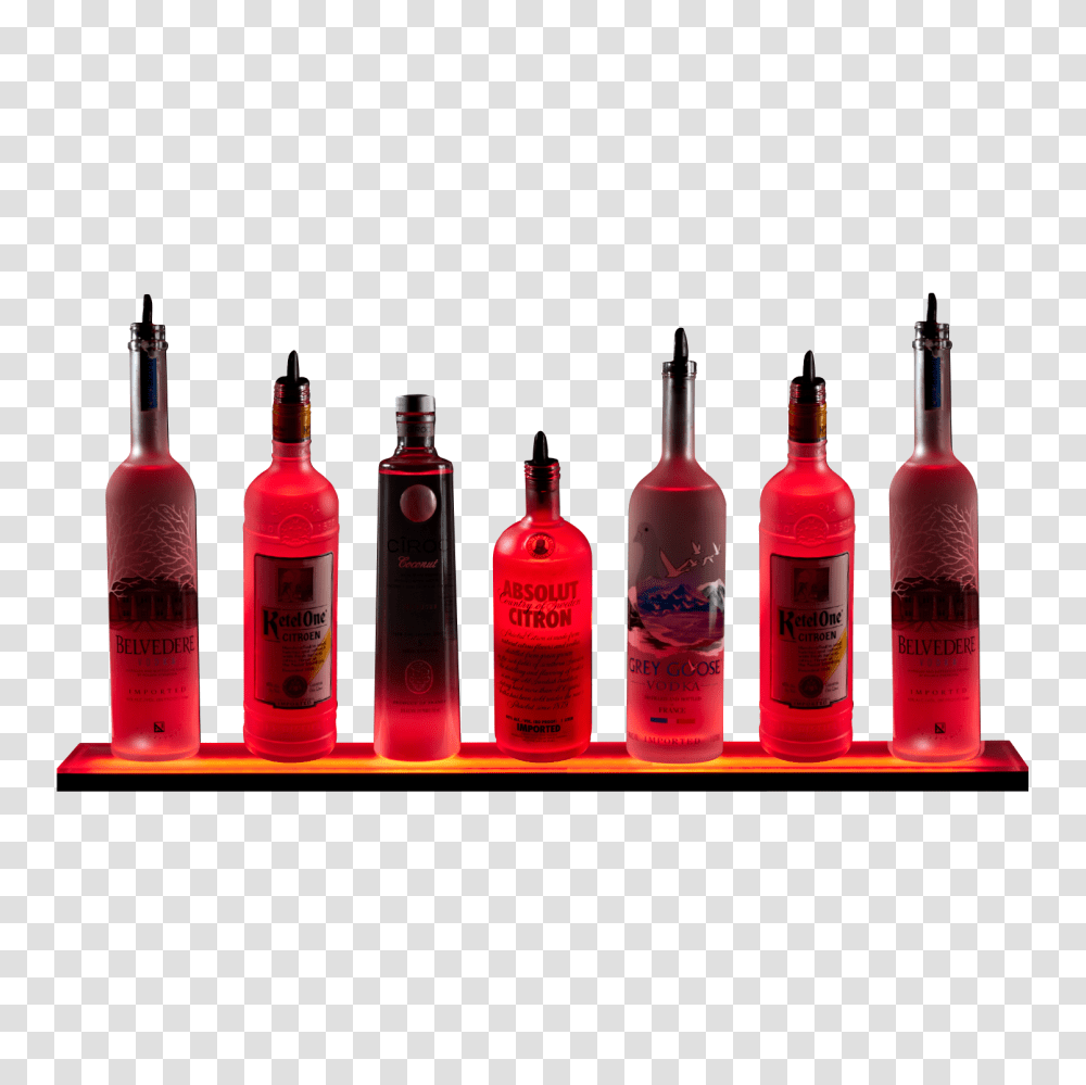 Led Lighted Shelf, Liquor, Alcohol, Beverage, Bottle Transparent Png
