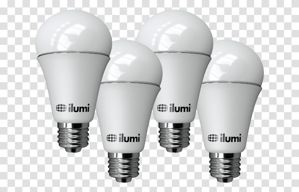 Led Smart Light Bulbs Four Pack Ilumi 4 Led Bulb, Lightbulb Transparent Png