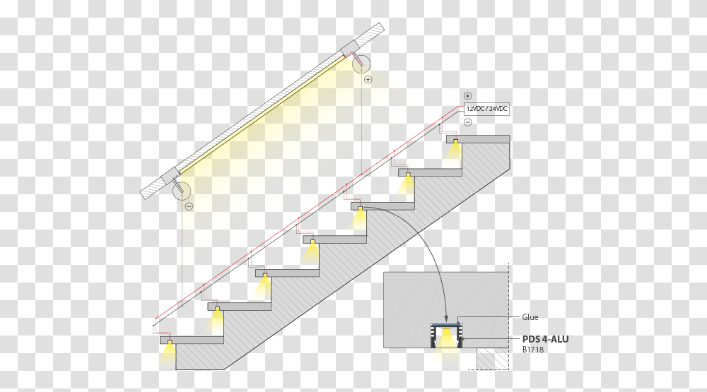 Led Stair Lights Klus Design Stair Lighting Detail, Handrail, Banister, Staircase, Solar Panels Transparent Png