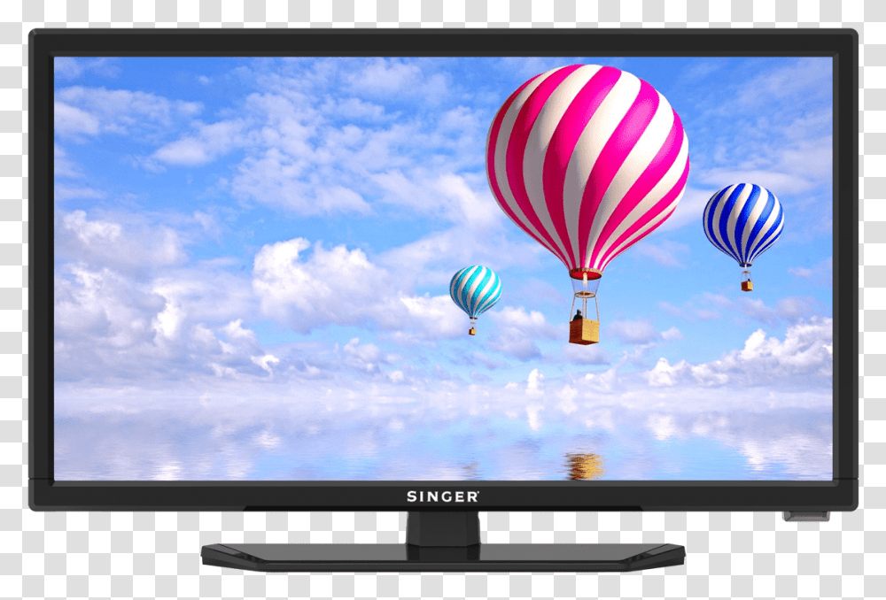 Led Television Hot Air Balloon Hd, Monitor, Screen, Electronics, Display Transparent Png