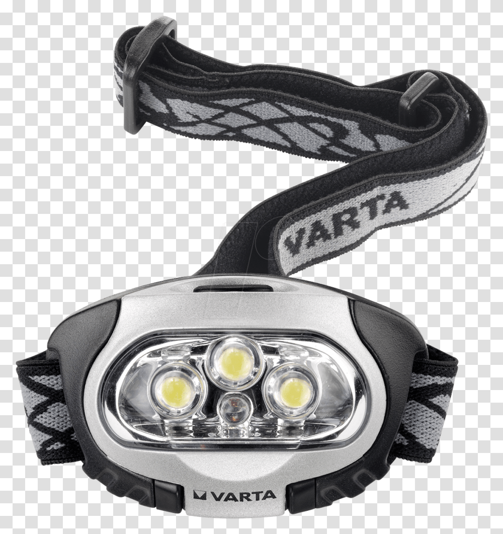 Led X4 Headlight Varta Headlamp, Helmet, Clothing, Apparel, Buckle Transparent Png