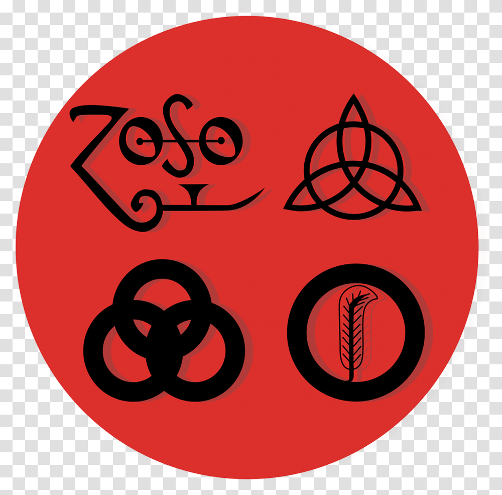 Led Zeppelin Iv Symbols, Label, Plant, Logo Transparent Png