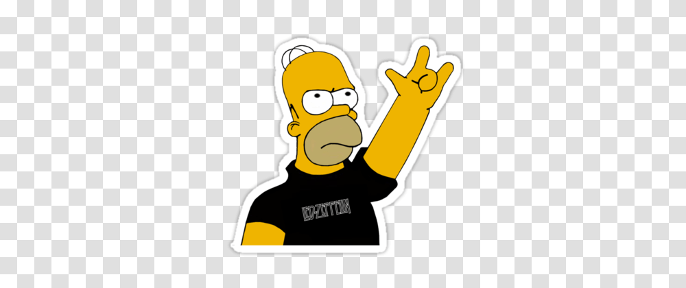 Led Zeppelin On Twitter Homer Simpson Is A Led Head Too, Hand, Cricket, Sport Transparent Png