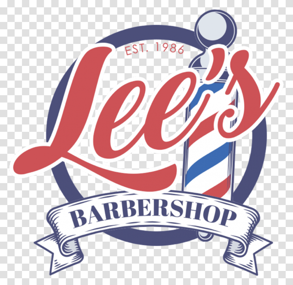 Lee S Barbershop Logo Barber, Coke, Beverage, Coca, Drink Transparent Png