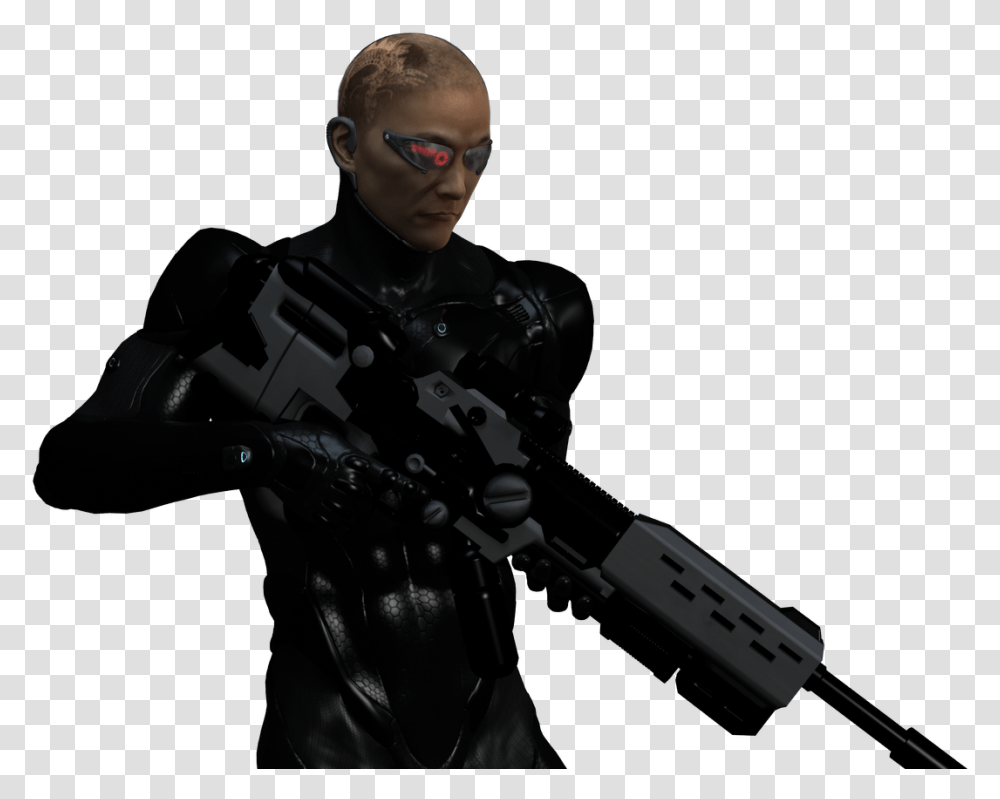 Leeincybersuit Assault Rifle, Gun, Weapon, Person, Ninja Transparent Png