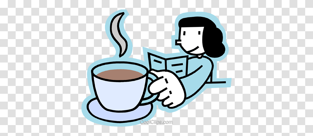 Leer El Con El Libres De Derechos Ilustraciones De, Coffee Cup, Hand, Beverage, Drink Transparent Png