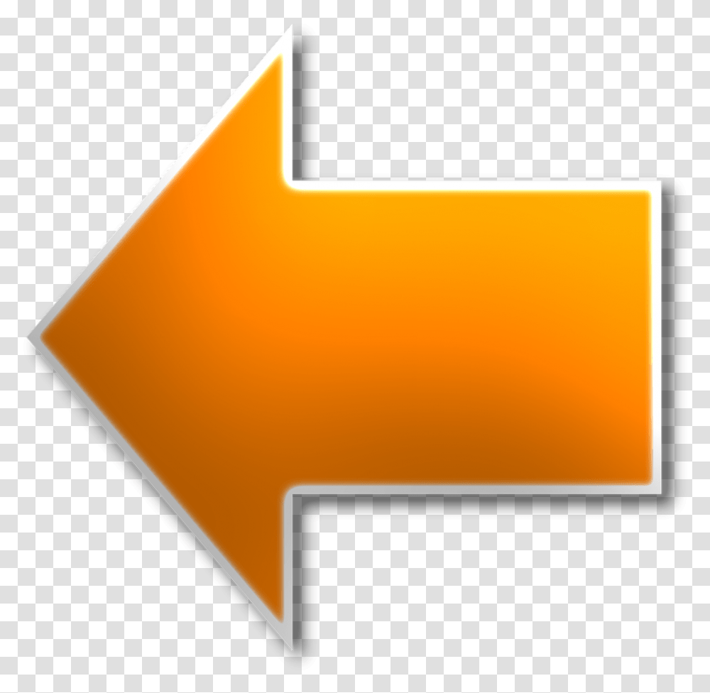 Left Arrow Yellow Free Image On Pixabay Flechas Naranjas, Label, Text, Symbol, Lighting Transparent Png