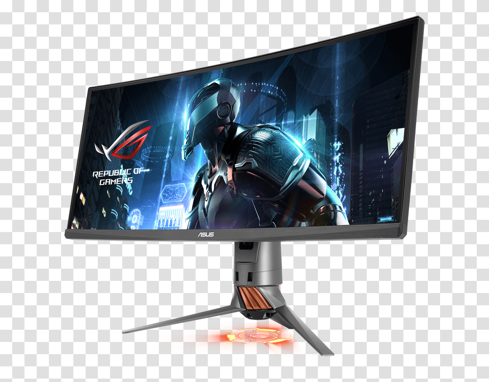 Left Asus Rog 34 Swift Curved, Monitor, Screen, Electronics, Display Transparent Png