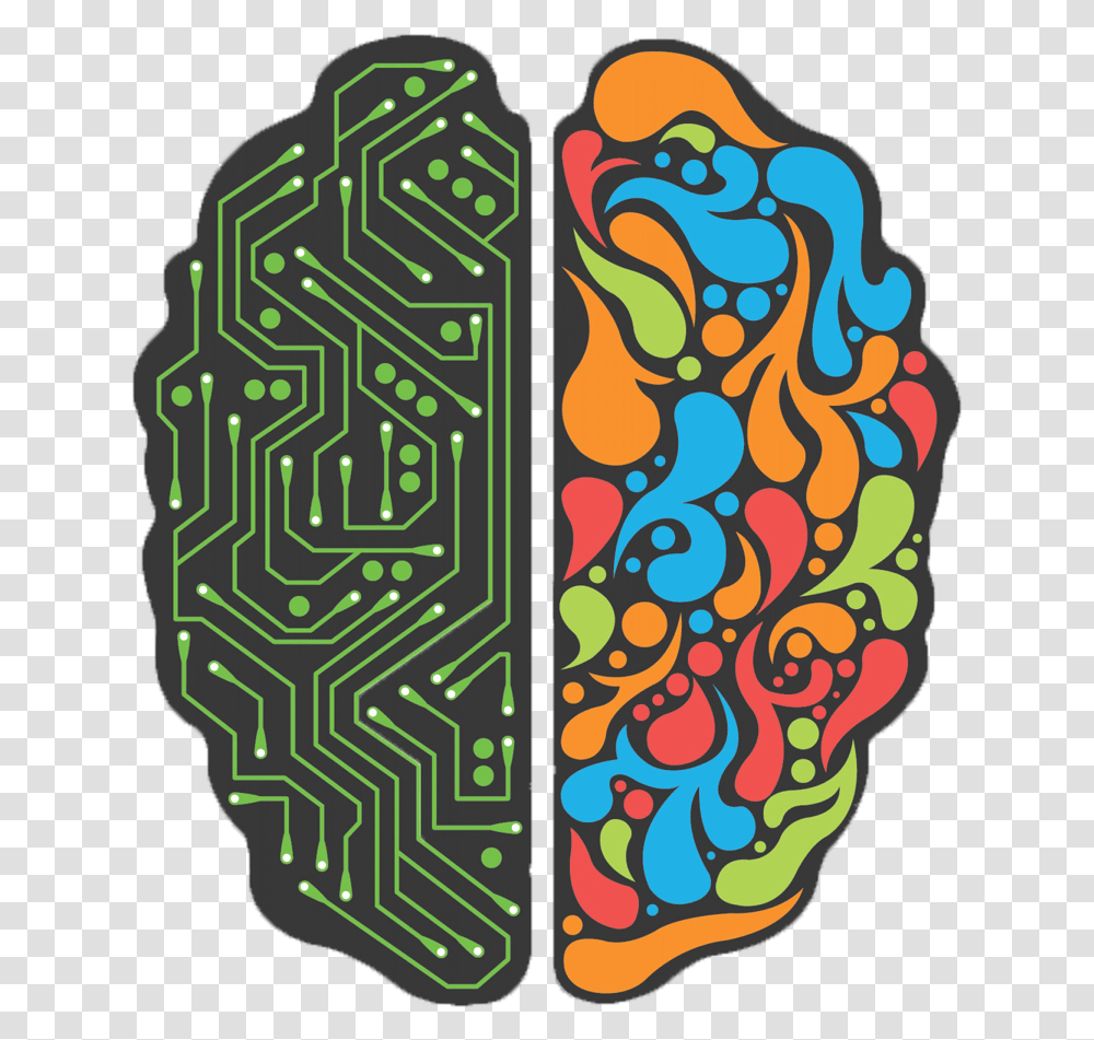 Left Brain Vs Right Left And Right Brain, Graphics, Art, Modern Art, Pattern Transparent Png