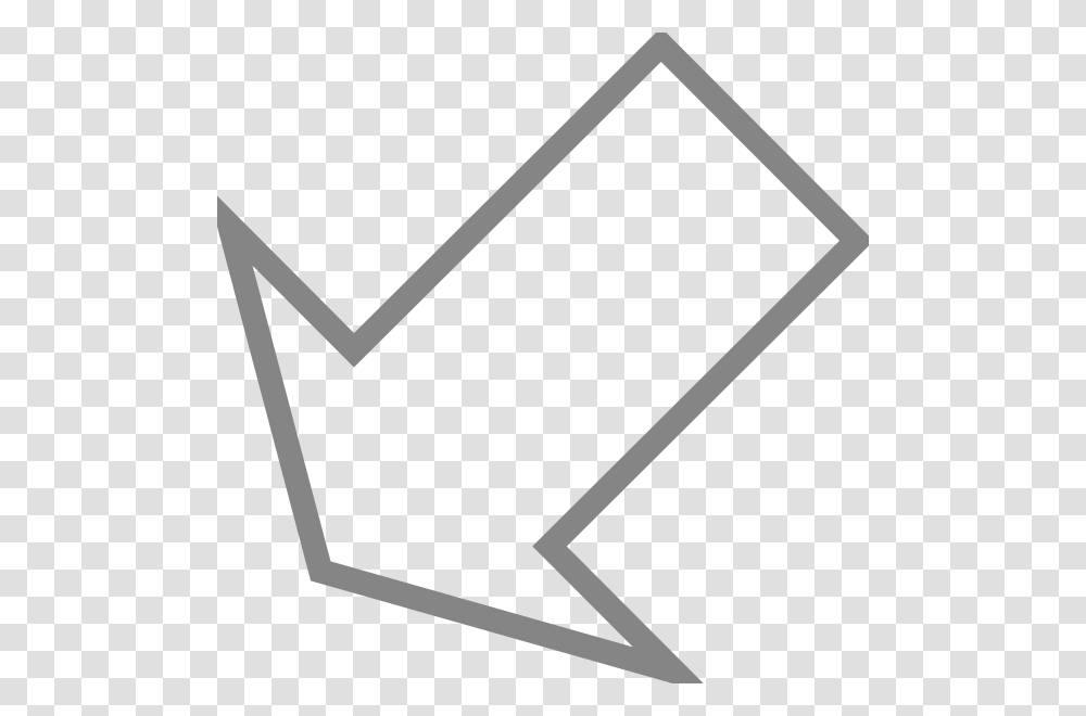 Left Clipping Of The Downward Arrow Down Arrow, Envelope, Mail Transparent Png