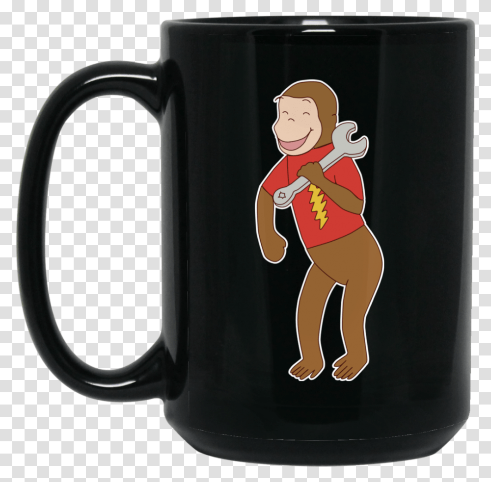 Left Handed Monkey Wrench 15 Oz Beer Stein, Coffee Cup, Jug, Person, Human Transparent Png
