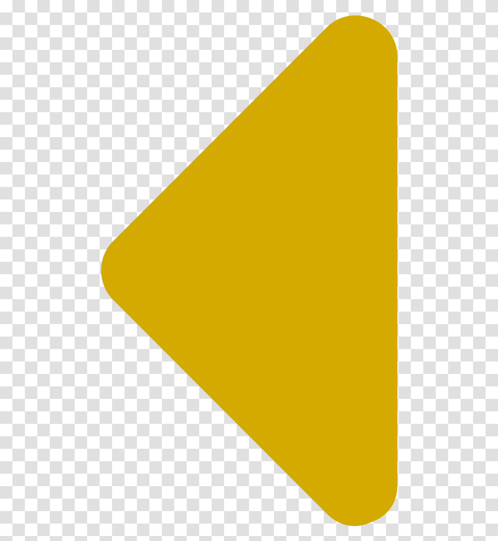 Left Side Triangle Arrow Icon Yellow Daily Cliparts Triangle, Light, Lighting, Texture, Traffic Light Transparent Png