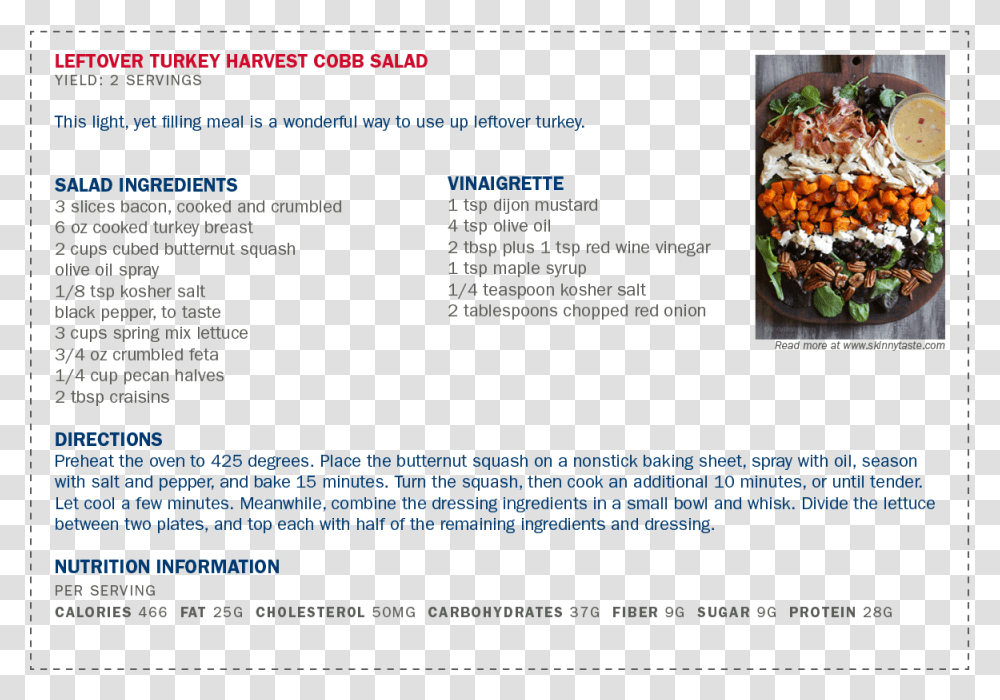 Leftover Turkey Harvest Cobb Salad Final Dish, Advertisement, Poster, Flyer Transparent Png