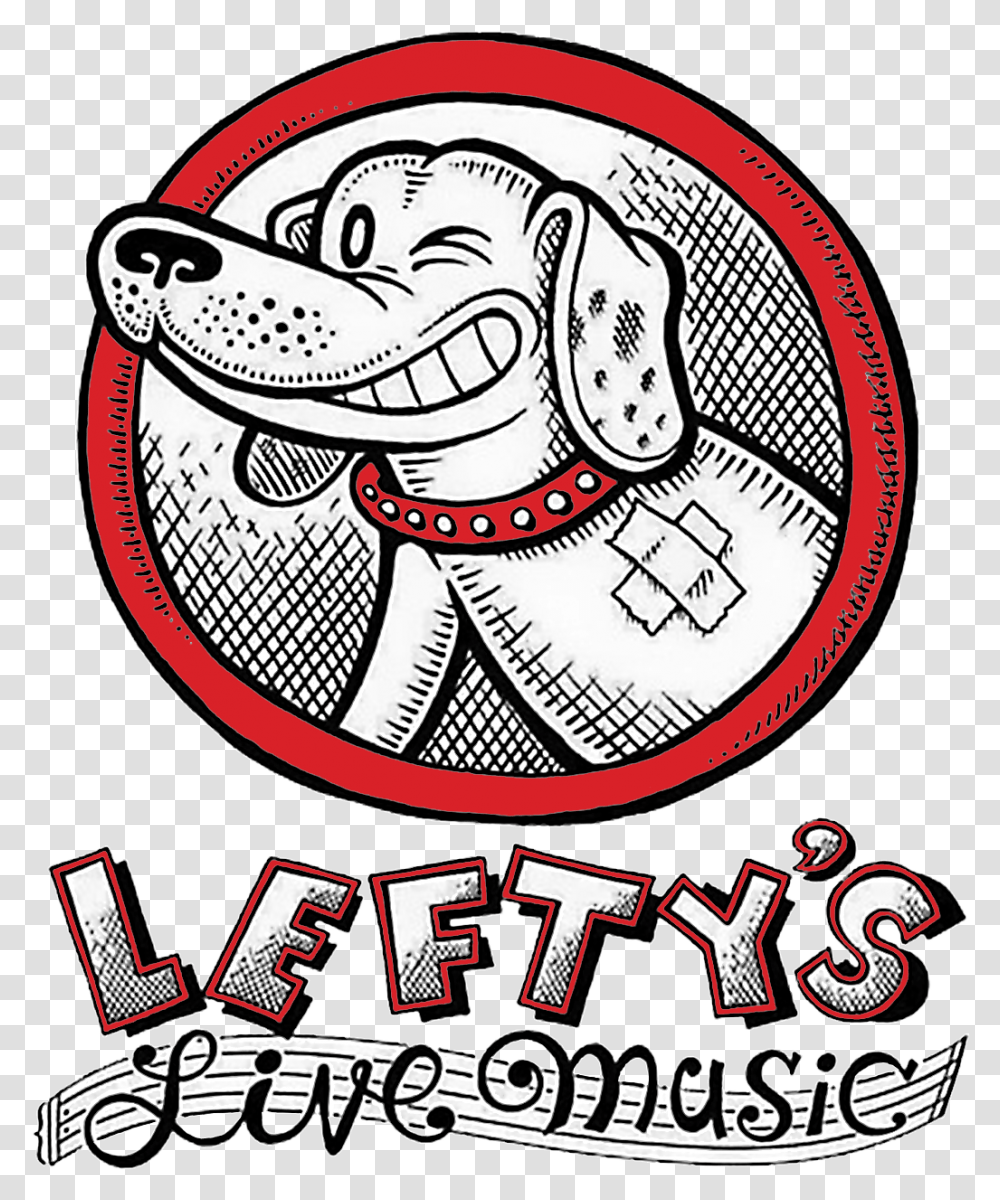 Leftys Live Music Logo, Label, Poster, Advertisement Transparent Png