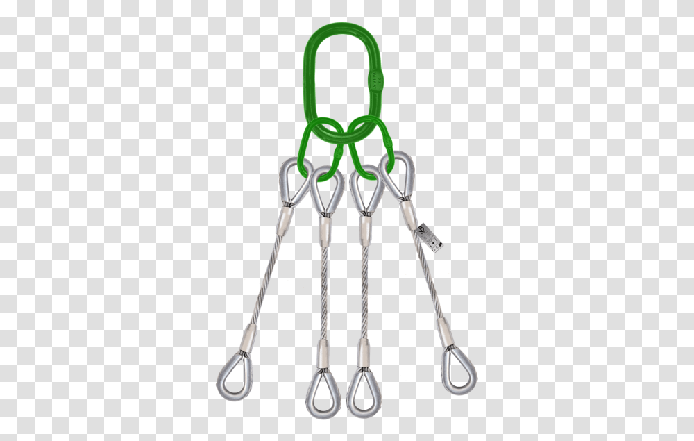 Leg Steel Wire Rope Sling With Thimble EyesTitle 4 Leg Wire Sling, Bow, Suspenders, Hand Transparent Png