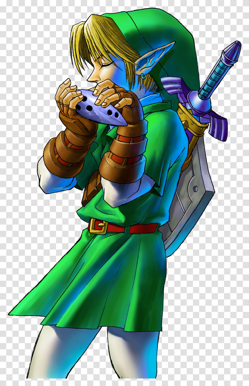 Legend Of Zelda Clipart Link Ocarina Ocarina Of Time Link, Toy, Costume, Clothing, Crowd Transparent Png