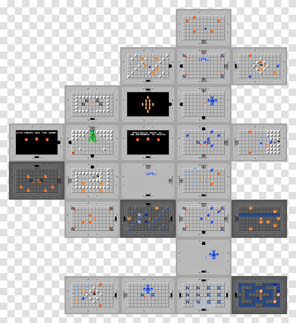 Legend Of Zelda Level 8 Map, Plan, Plot, Diagram, Neighborhood Transparent Png