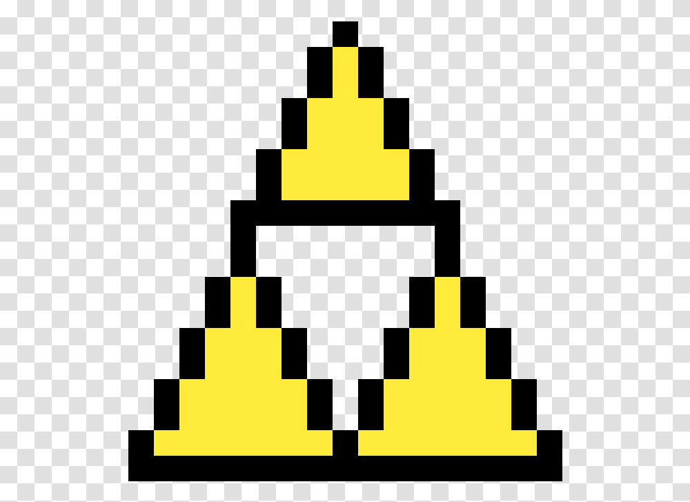 Legend Of Zelda Triforce Pixel Art Triforce Pixel Art, Text, Symbol, First Aid, Alphabet Transparent Png