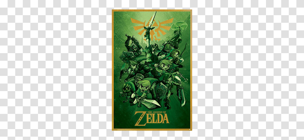 Legend Of Zelda Wall Poster, Advertisement, Painting, Green Transparent Png