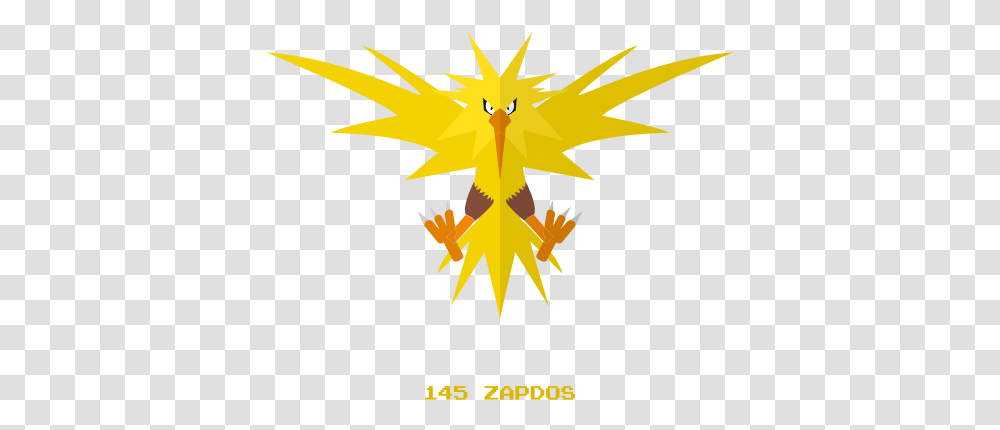 Legendary Pokemon Zapdos Icon Illustration, Symbol, Star Symbol, Poster, Advertisement Transparent Png