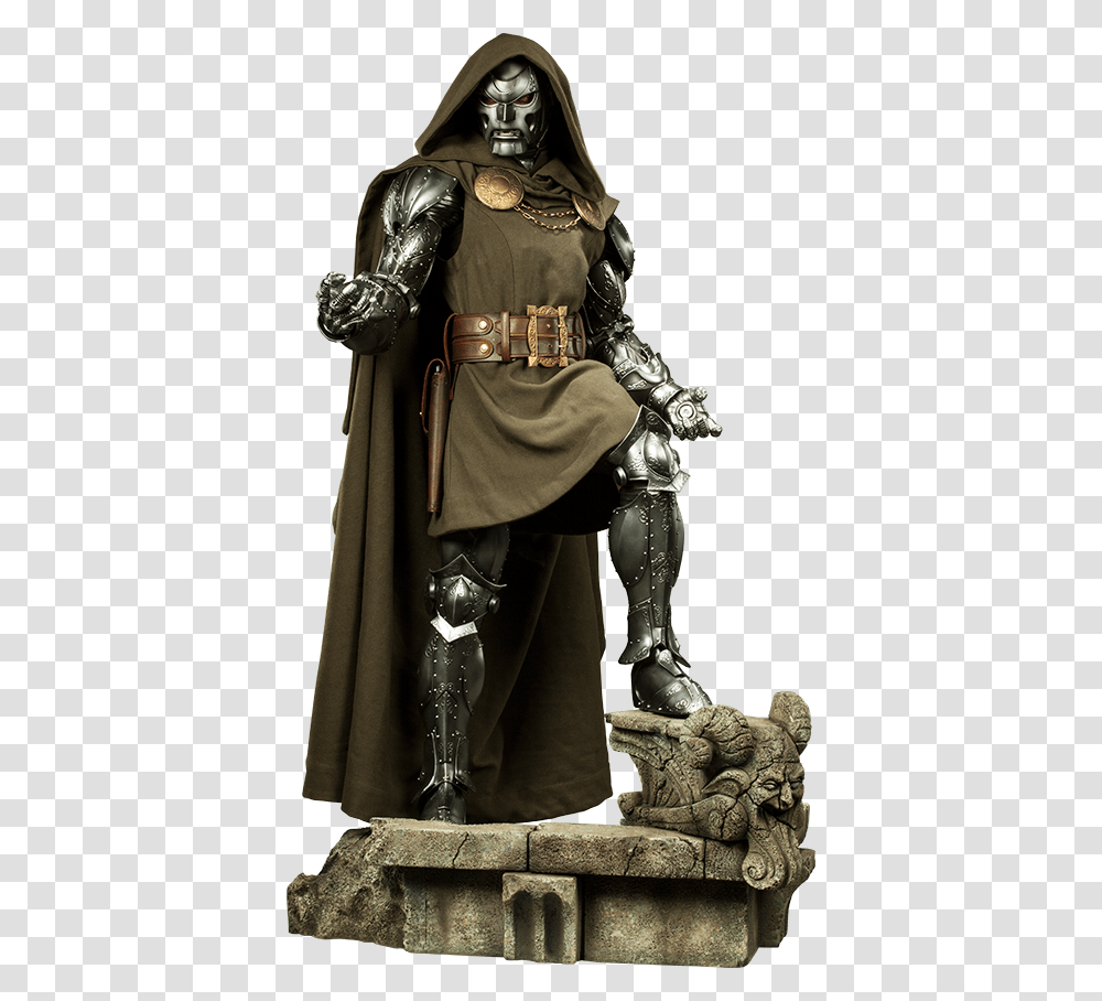 Legendary Scale Doctor Doom Statue Figure Sideshow Doctor Doom Statue Sideshow, Costume, Person, Overcoat Transparent Png