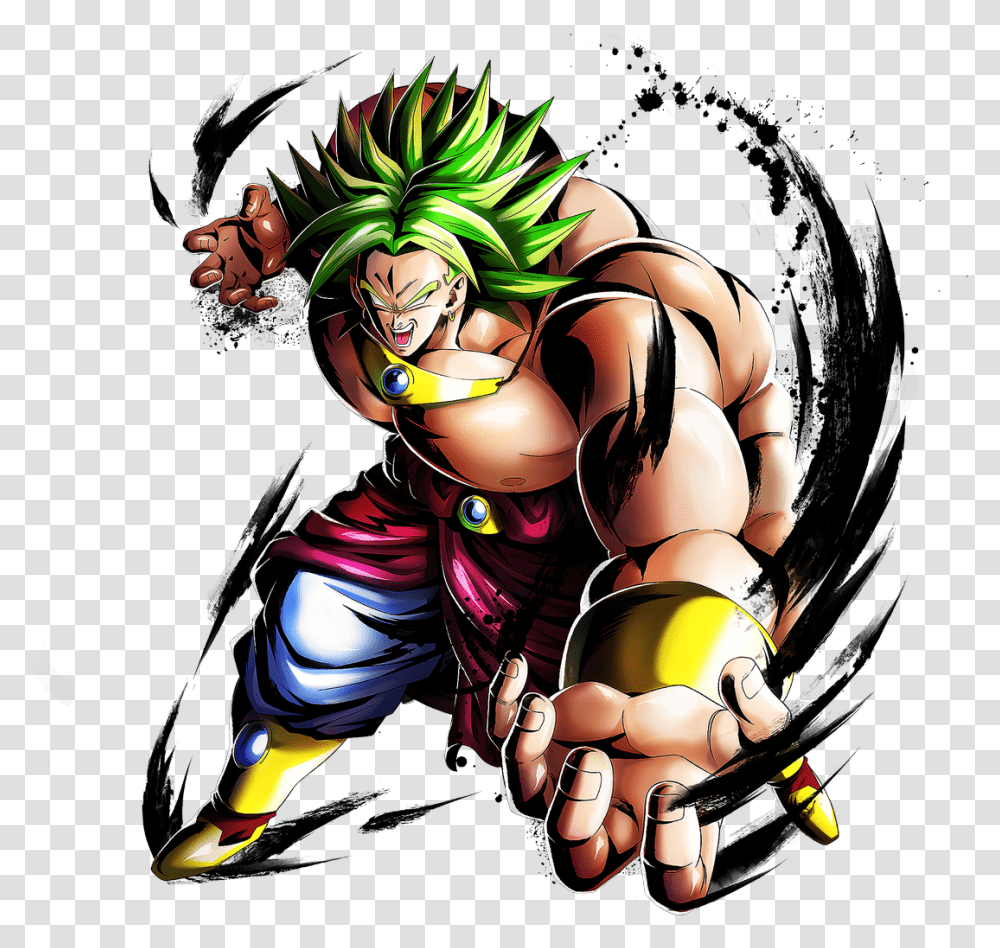 Legendary Super Saiyan Broly Dragon Ball Legends Broly, Comics, Book, Hand, Graphics Transparent Png