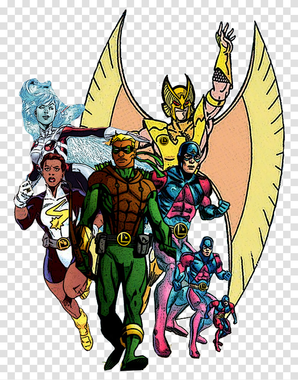 Legends Of Tomorrow Legion Of Superheroes Legion Of Superheroes Concept Art, Person, Human, Batman, Poster Transparent Png