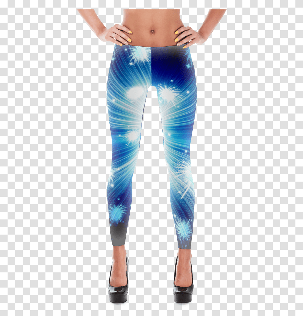 Leggings Star Burst Galaxy Blue Sparkle Design By Womens Flower Leggings, Pants, Apparel, Person Transparent Png