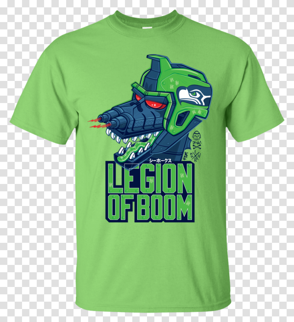 Legion Of Boom Mecha Godzilla Scream Download Active Shirt, Apparel, T-Shirt, Person Transparent Png