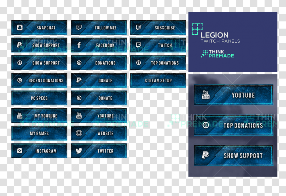 Legion Panels Free Twitch Panels Blue, Scoreboard, Text, Network, Number Transparent Png