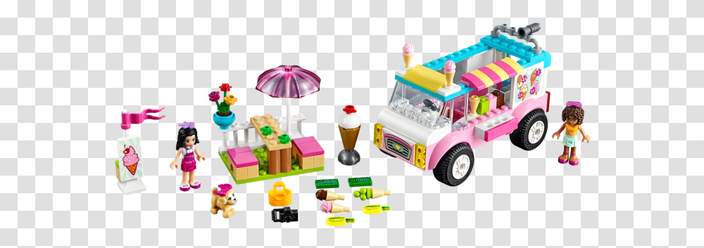 Lego Emmasicecreamtruck Lego Friends Ice Cream Truck, Person, Human, Toy, Figurine Transparent Png