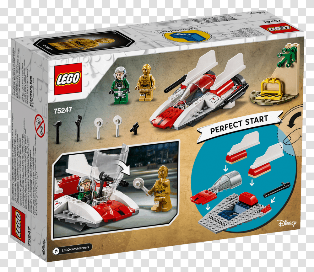 Lego Star Wars Rebel A Wing Starfighter Junior Set Lego Star Wars, Car, Vehicle, Transportation, Race Car Transparent Png