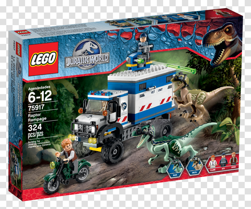 Lego Raptor Rampage Lego Jurassic World Raptor, Person, Wheel, Machine, Motorcycle Transparent Png