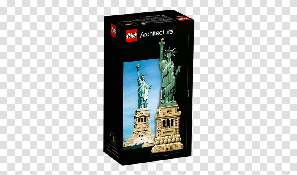 Lego Architecture Statue Of Liberty Statue Of Liberty, Sculpture, Monument, Building Transparent Png