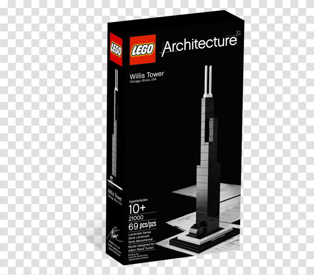 Lego Architecture Willis Tower, Tabletop, Furniture, Advertisement Transparent Png