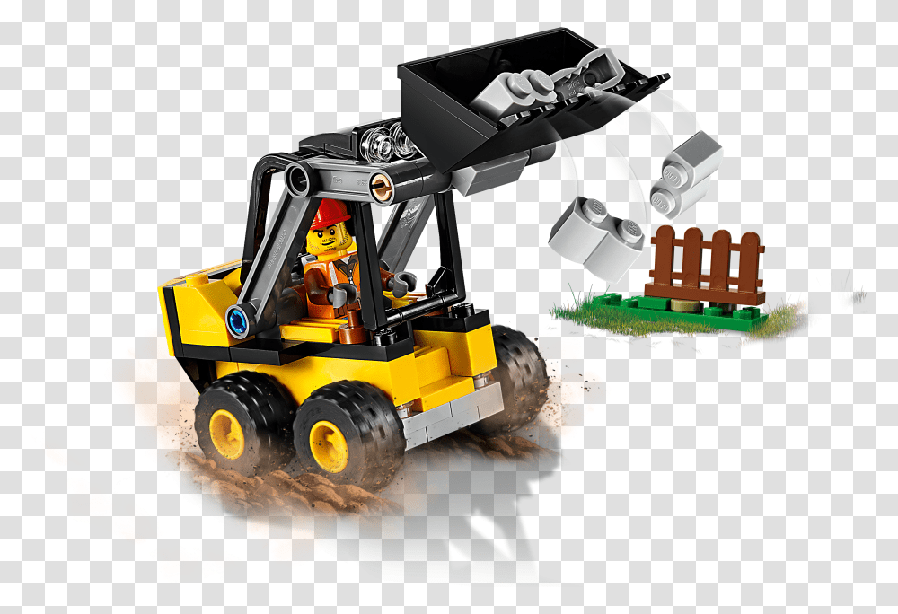Lego, Bulldozer, Tractor, Vehicle, Transportation Transparent Png