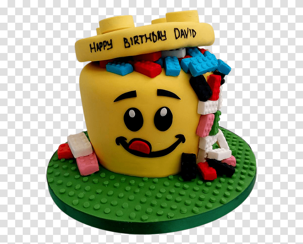 Lego Cake Happy Birthday David Lego, Dessert, Food Transparent Png