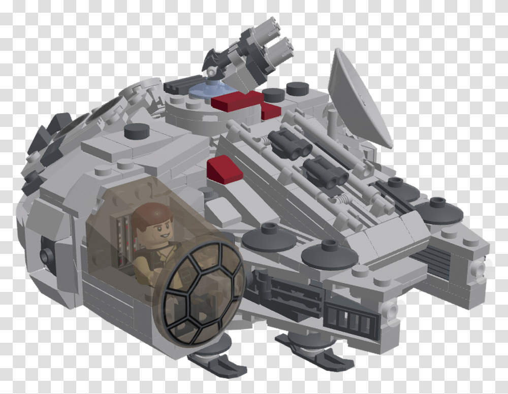 Lego Chibi Millennium Falcon, Toy, Vehicle, Transportation, Spaceship Transparent Png