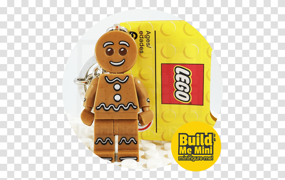 Lego Christmas Gingerbread Man Minifigure Keychain Lego Minifigures, Cookie, Food, Biscuit Transparent Png