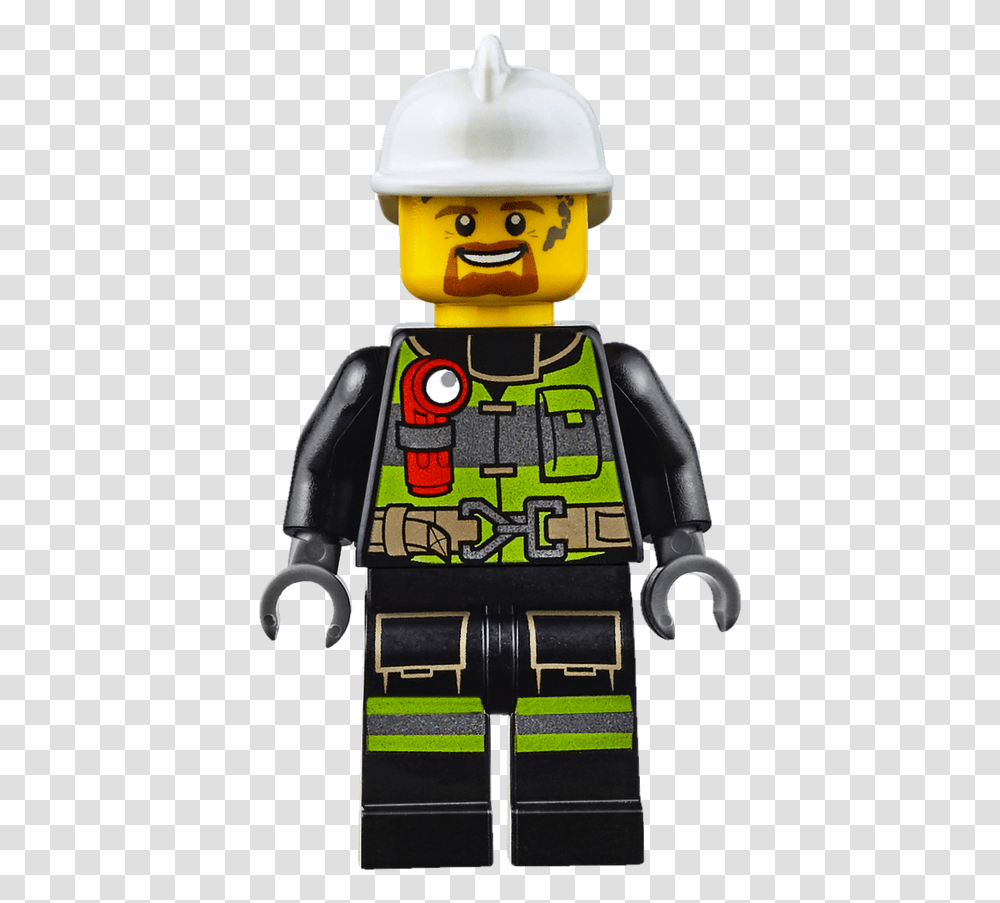 Lego City Fire Figure, Person, Human, Robot, Helmet Transparent Png